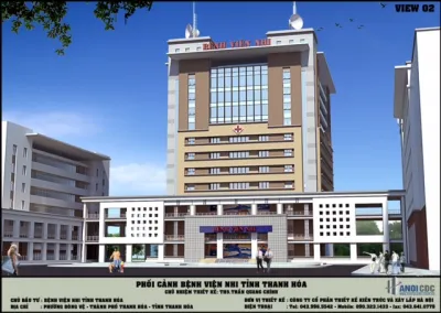 Công trình: Nhà khoa nội trú giai đoạn 2 (nhà số 4), thuộc dự án đầu tư xây dựng công trình Bệnh viện Nhi Thanh Hóa.